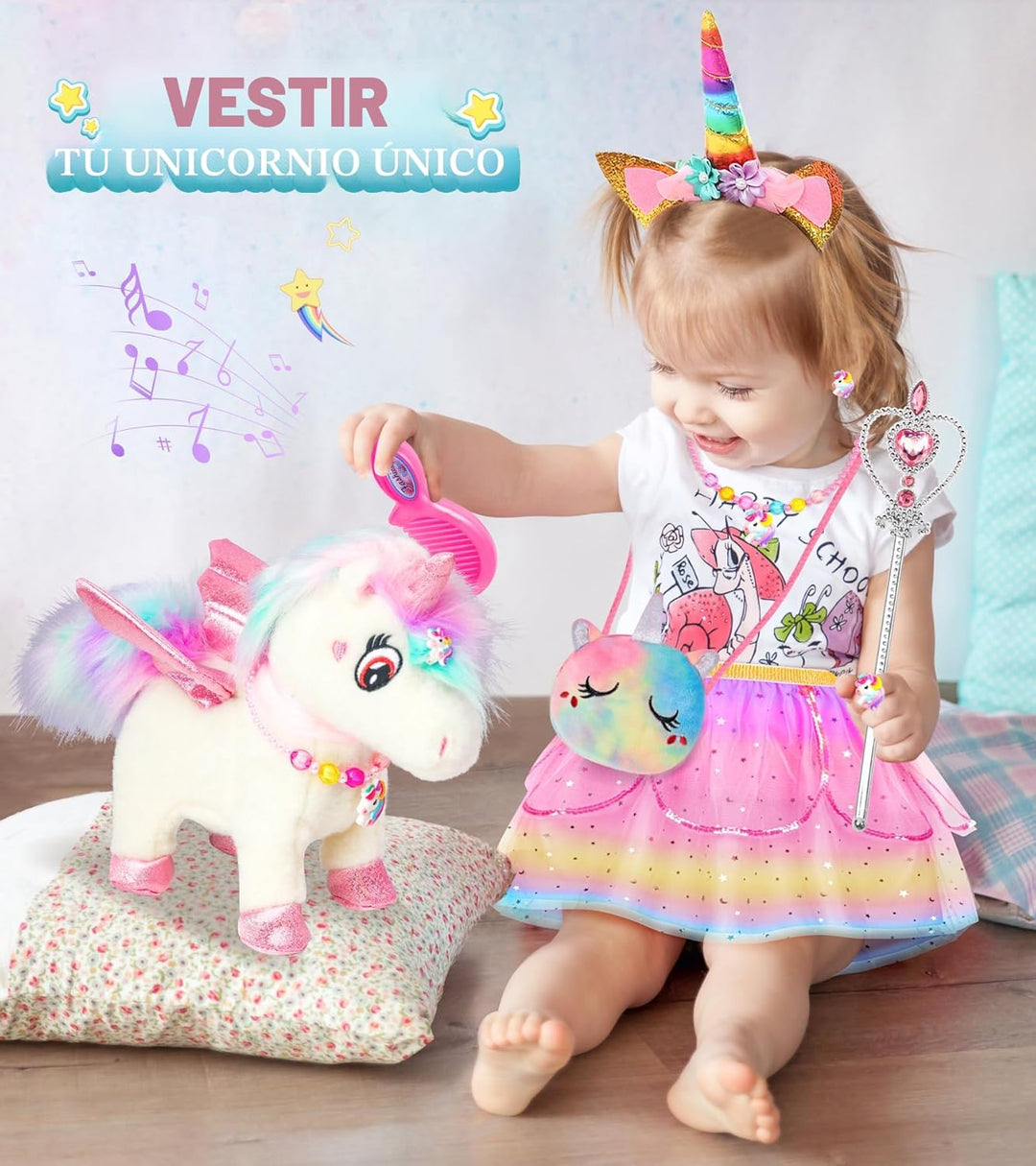 SOLIEHOO Juguetes de unicornio para niñas de 4 a 6 años, regalos de...