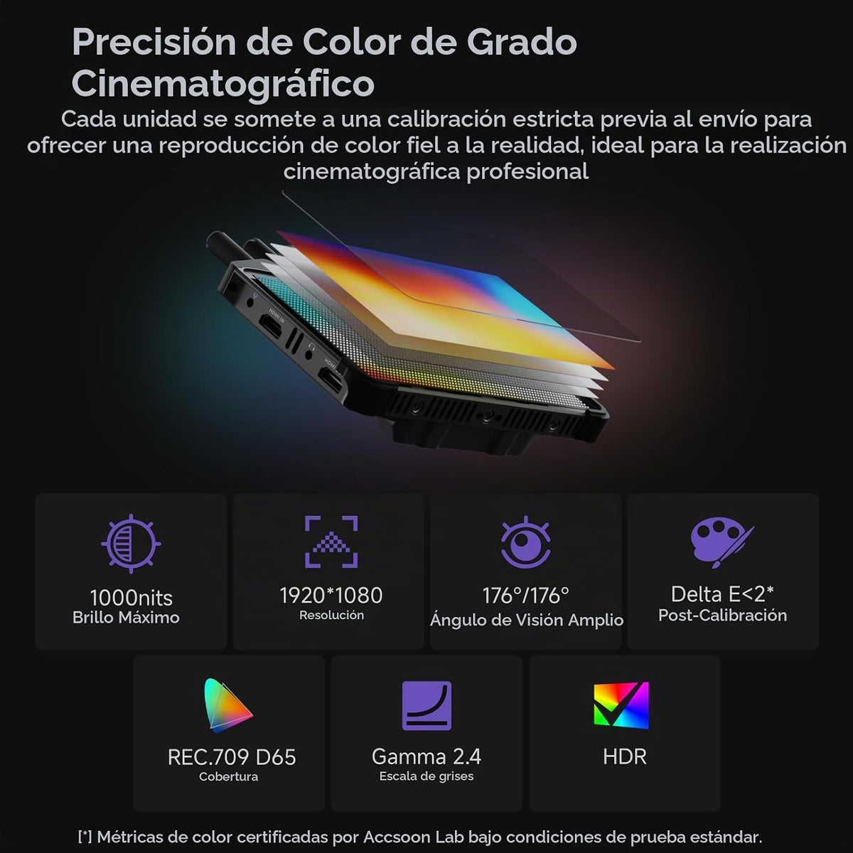 Accsoon CineView M7 Pro 4K60 Transmisor de video inalámbrico Receptor y monitor de cámara, 7 "Control de cámara 3D LUT de doble banda SDI HDMI 1200ft 60ms Monitoreo móvil, par CineView Master 4K/4K Lite/SE 4K/HE/SE