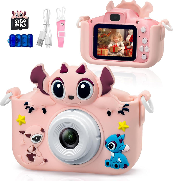 Cámara digital para niños pequeños, cámara de juguete para niñas pe...
