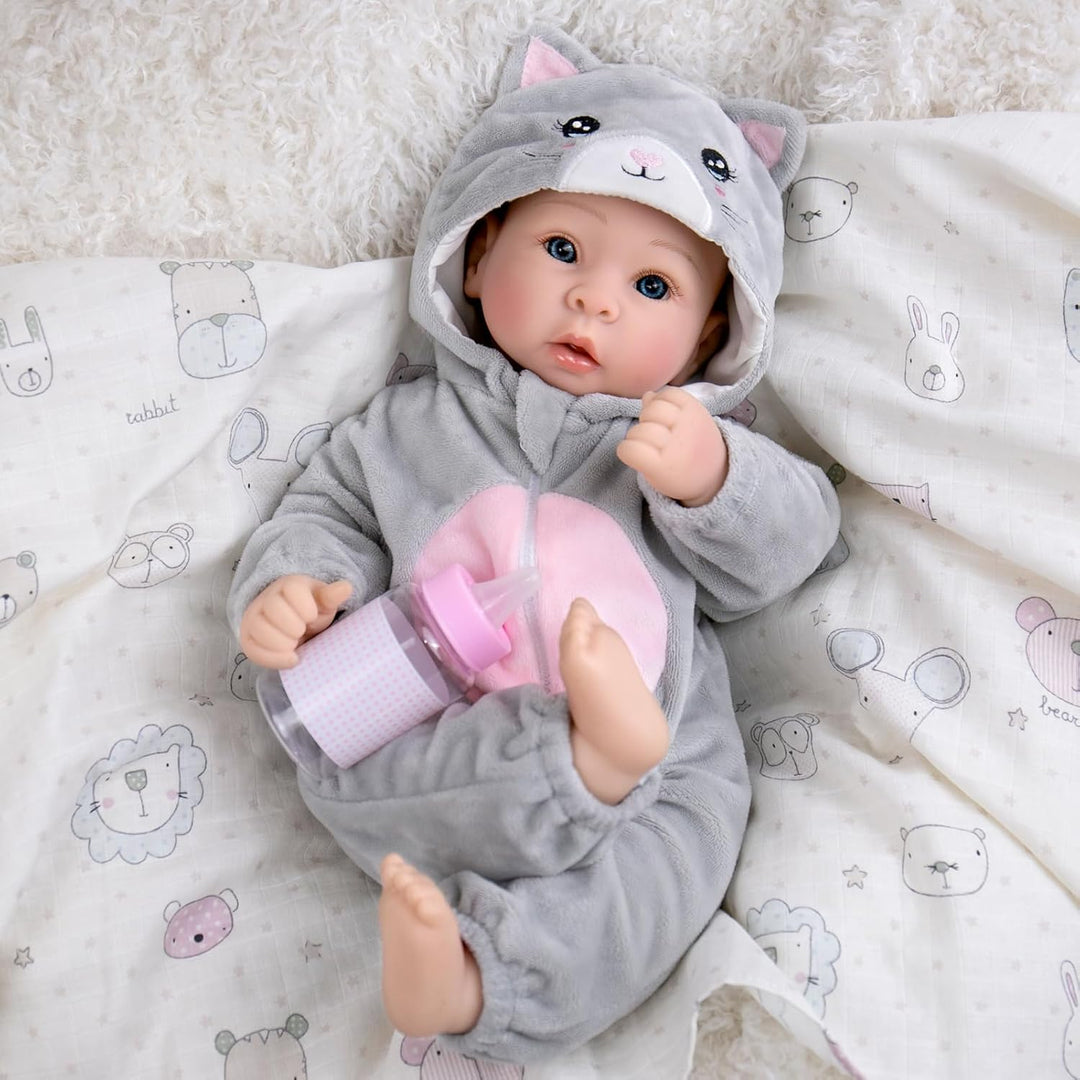 Aori - Muñecas de bebé realistas, niñas de 17 pulgadas con cuerpo l...