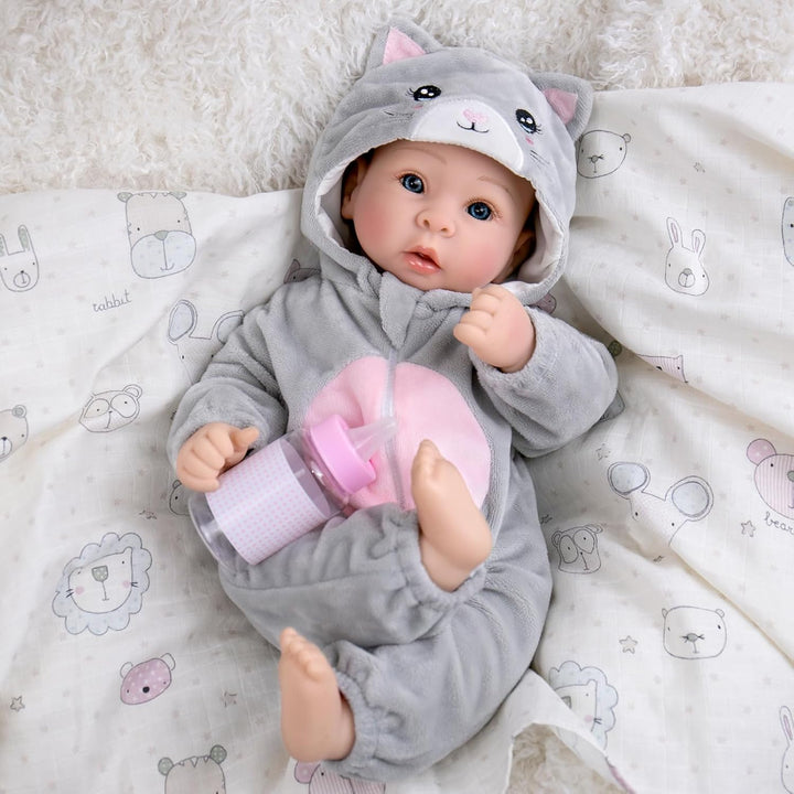 Aori - Muñecas de bebé realistas, niñas de 17 pulgadas con cuerpo l...