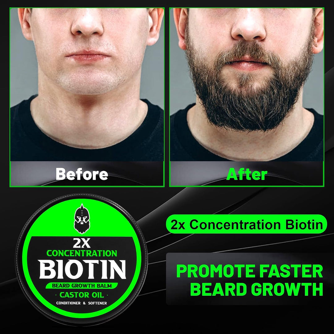 First Melody Bálsamo para barba, Biotina Espesante 2X, con aceite d...
