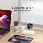 Lámpara UseeLink Tira de alimentación de enchufe inteligente, protector de sobretensiones WiFi compatible con Alexa Google Home, enchufes inteligentes con 4 puertos de carga USB 4