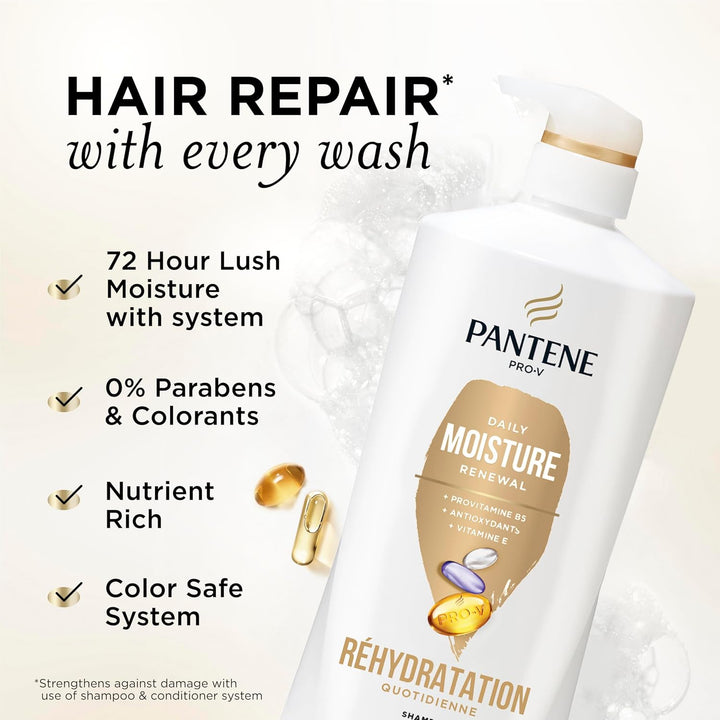 Pantene Juego de champú y acondicionador, renovación diaria de la h...
