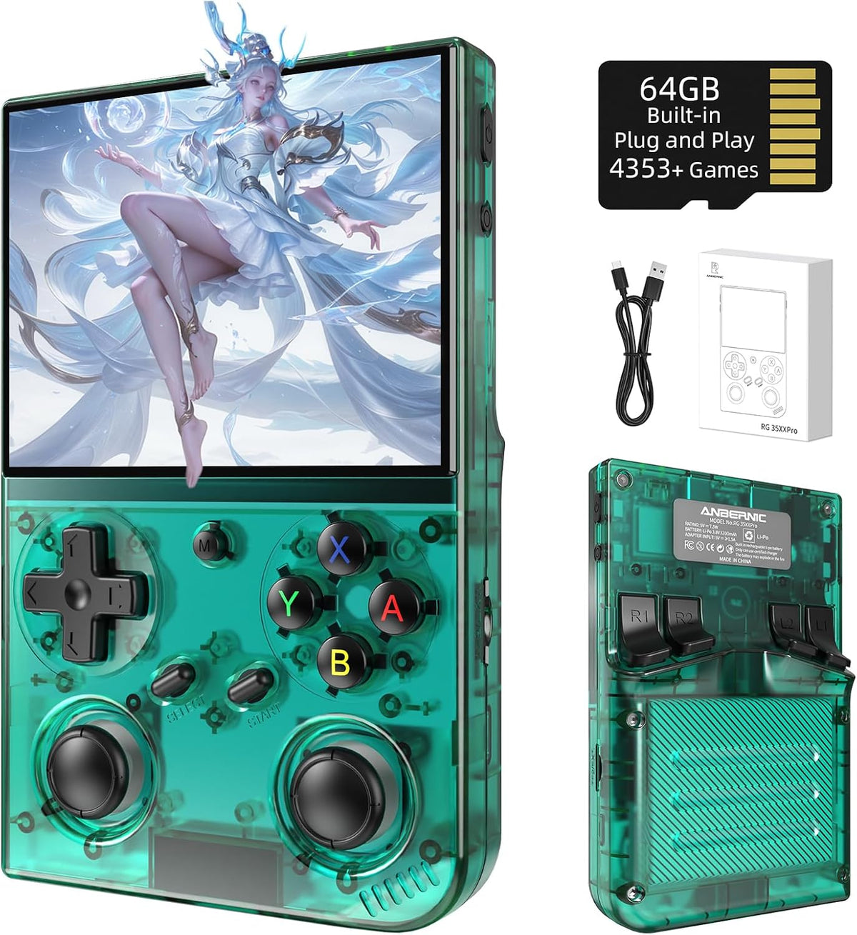 Anbernic RG35XX Pro Retro Consola de juegos portátil RG35XXPro 4353