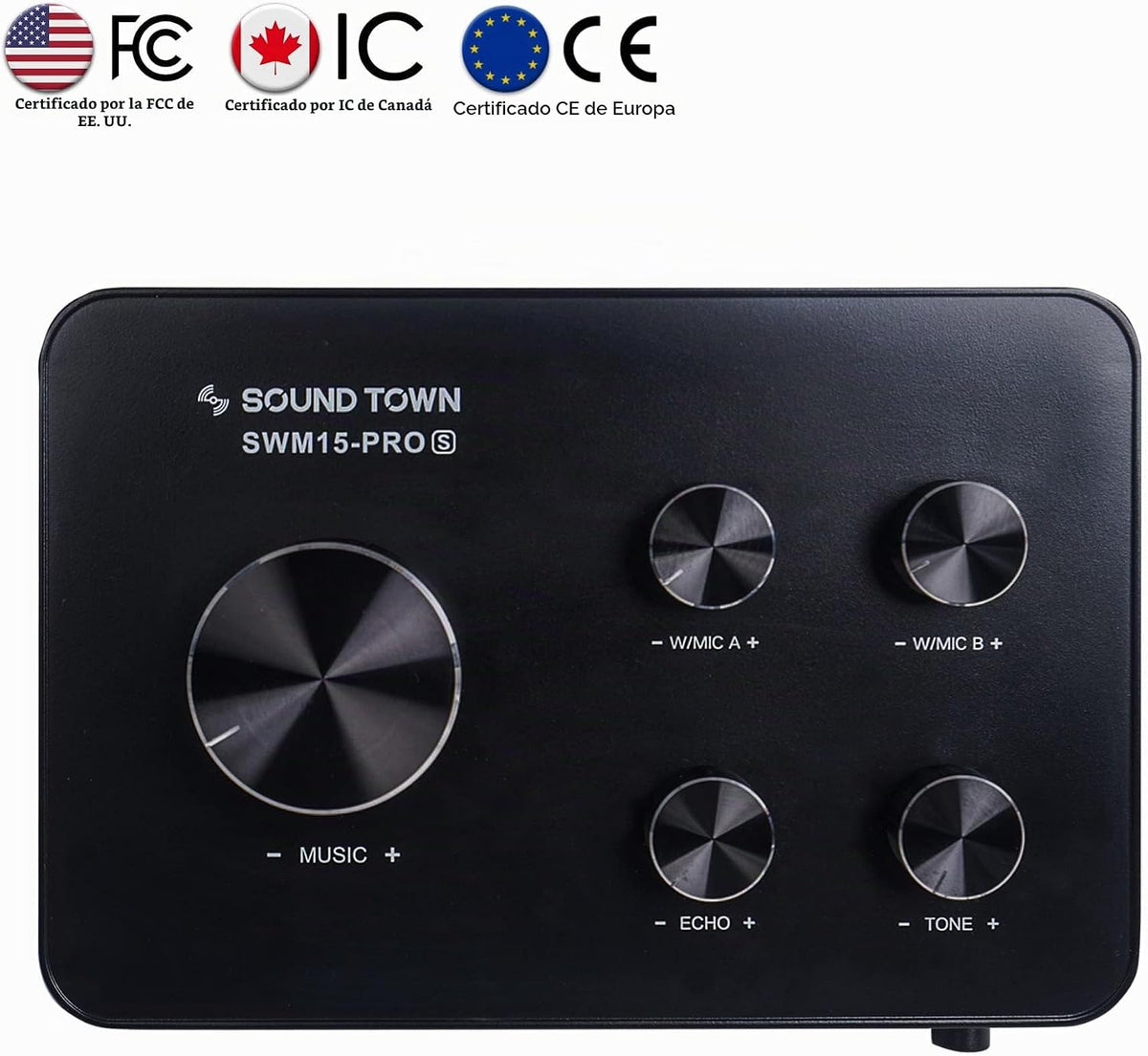 Sound Town Sistema mezclador de karaoke con micrófono inalámbrico de 16 canales, compatible con HD ARC, óptico (Toslink), Smart TV, caja de medios, PC, Bluetooth, barra de sonido, receptor, AUX (SWM15
