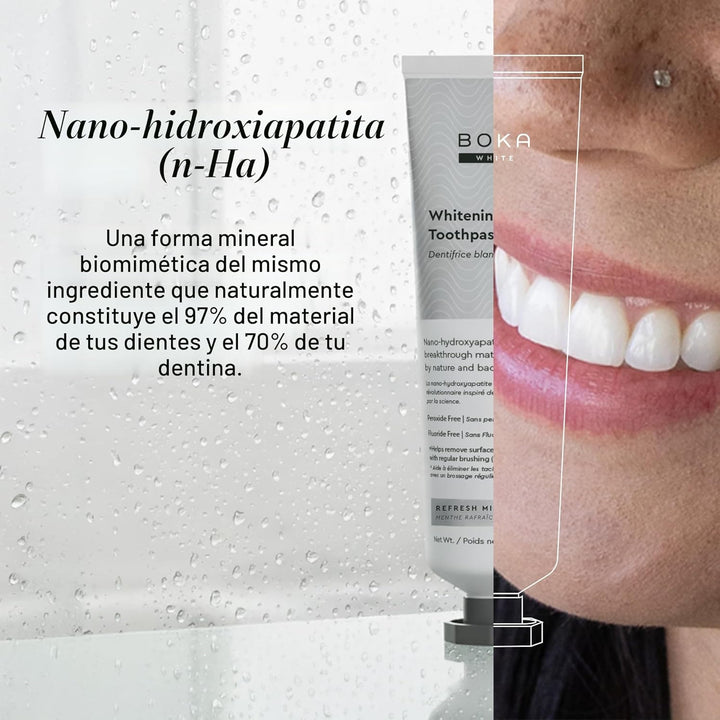 Boka Pasta de dientes sin flúor, pasta de dientes con nano hidroxia...