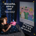 Lámpara Proyector de libros rosas para niños, 5 historias de cuentos de hadas para leer en voz alta, 5 canciones, a partir de 3 años