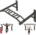 Barra de Dominadas de Montaje en Pared Upgrade, Barra de Dominadas Multiagarre de Alta Resistencia para Entrenamiento de Fuerza, Capacidad de 600 lbs, Construcción en Acero Duradera, Perfecta para Entrenamientos en Casa y Garaje