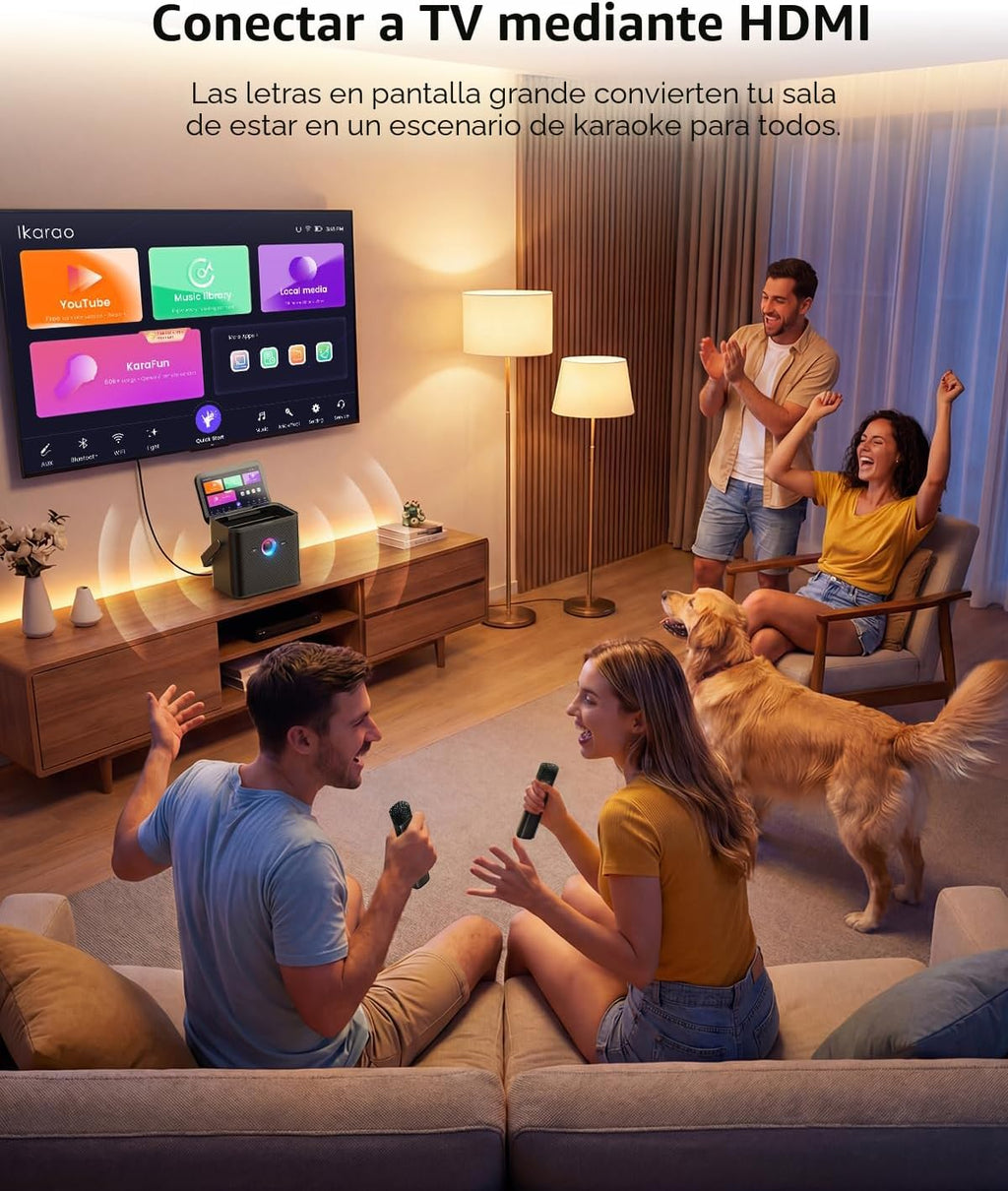 Ikarao Karaoke Machine con Lyrics Display, Professional Karaoke System