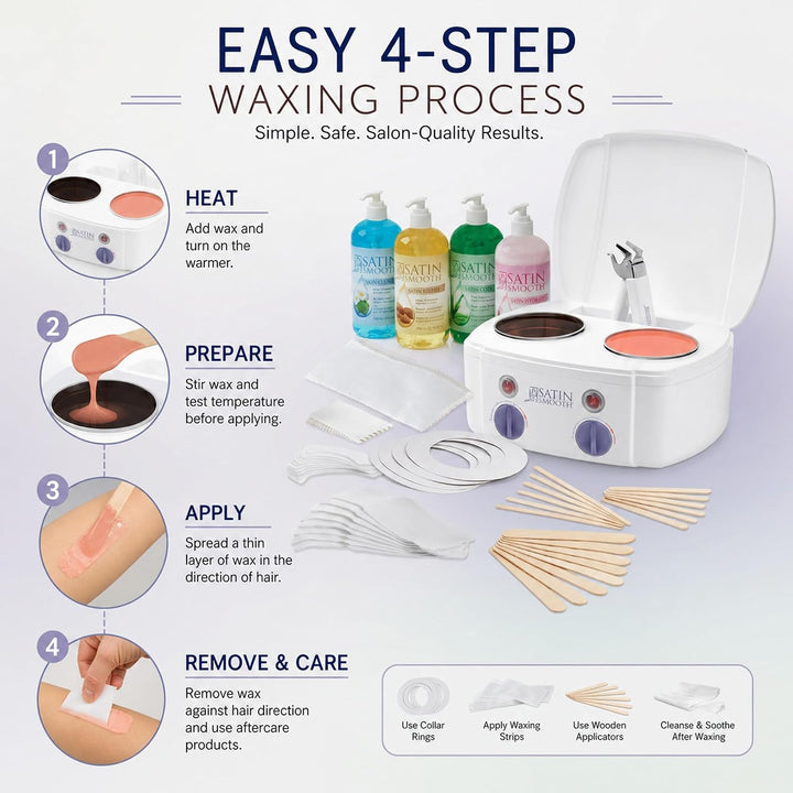 Kit Profesional de Calentador de Cera Dual Satin Smooth - Sistema d...