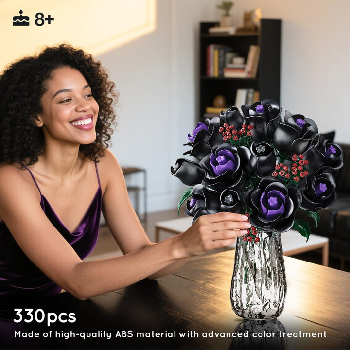 HOGOKIDS Juego de construcción de ramo de flores 15 rosas