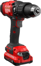CRAFTSMAN V20 Kit de taladro de martillo inalámbrico, 1/2 pulgada, 2 baterías y cargador incluidos (CMCD711C2)