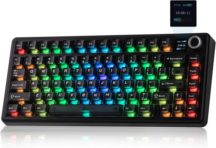 EPOMAKER X Aula F75 MAX Teclado mecánico inalámbrico con pantalla T...