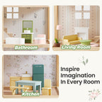 Tiny Land Casa de muñecas de madera para niñas - Casa de muñecas de madera