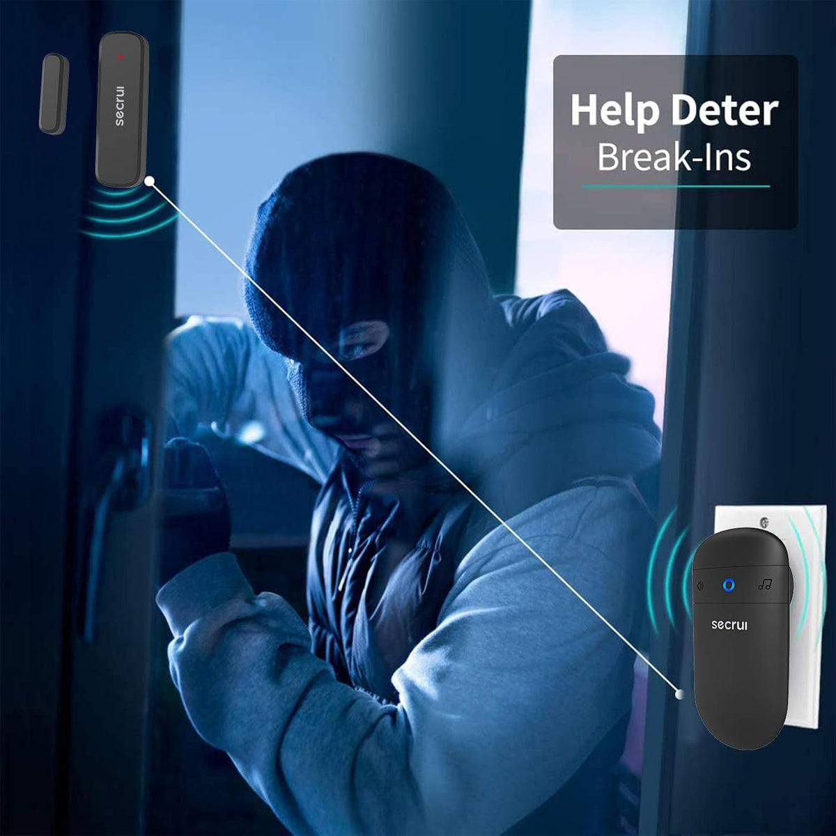 SECRUI Timbre de puerta, timbre de sensor abierto para puerta para negocios