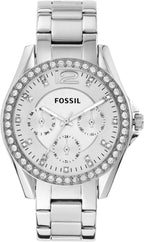 Reloj para mujer Fossil Riley Quartz de acero inoxidable con función multifuncional