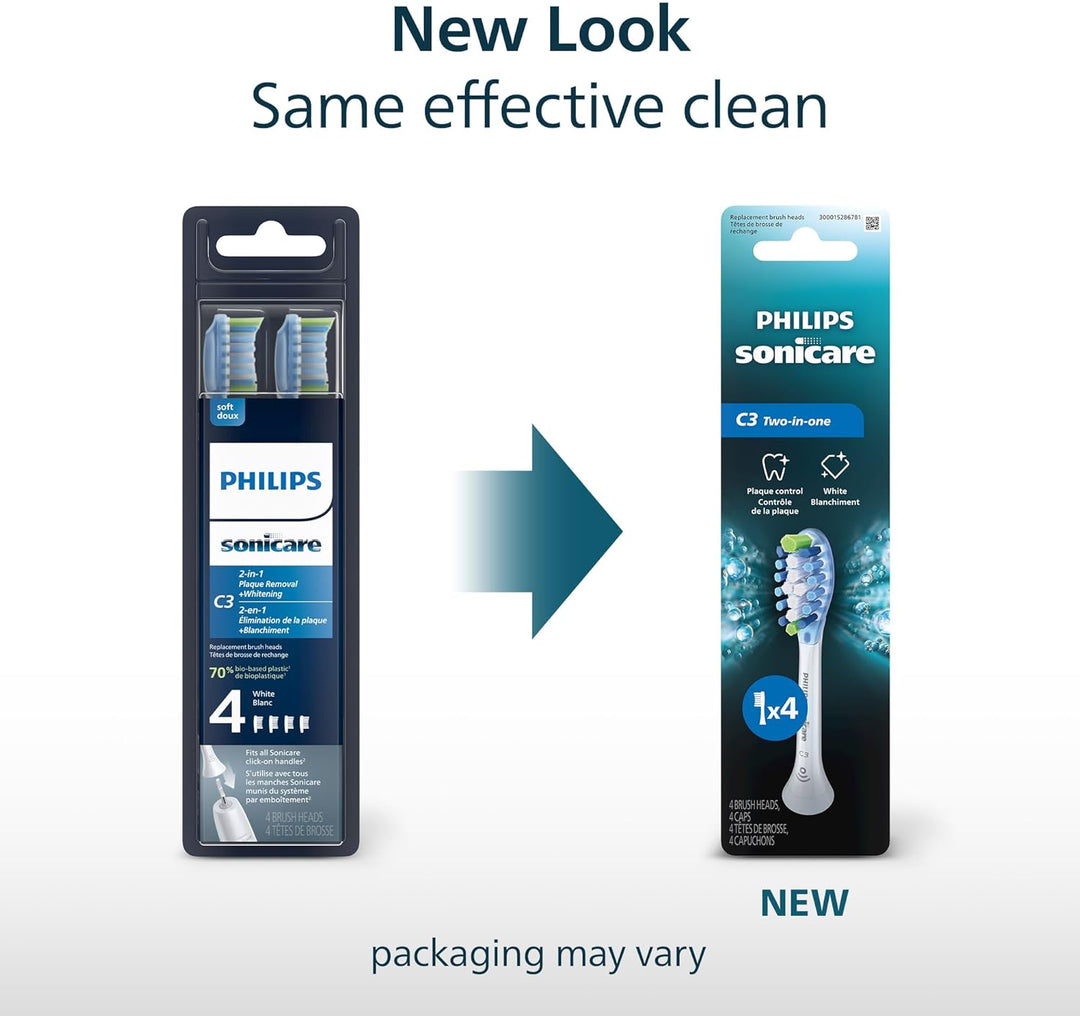 Philips Sonicare C3 Two-in-One - Cabezales de cepillo de dientes el...