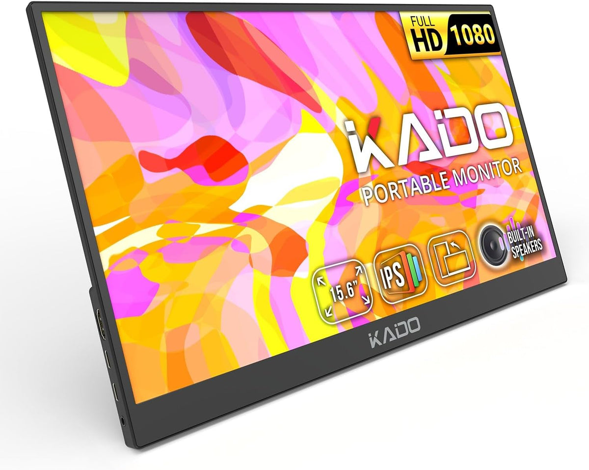 Kado Monitor portátil 15.6 pulgadas FHD 1920x1080 USB-C HDMI IPS pa...