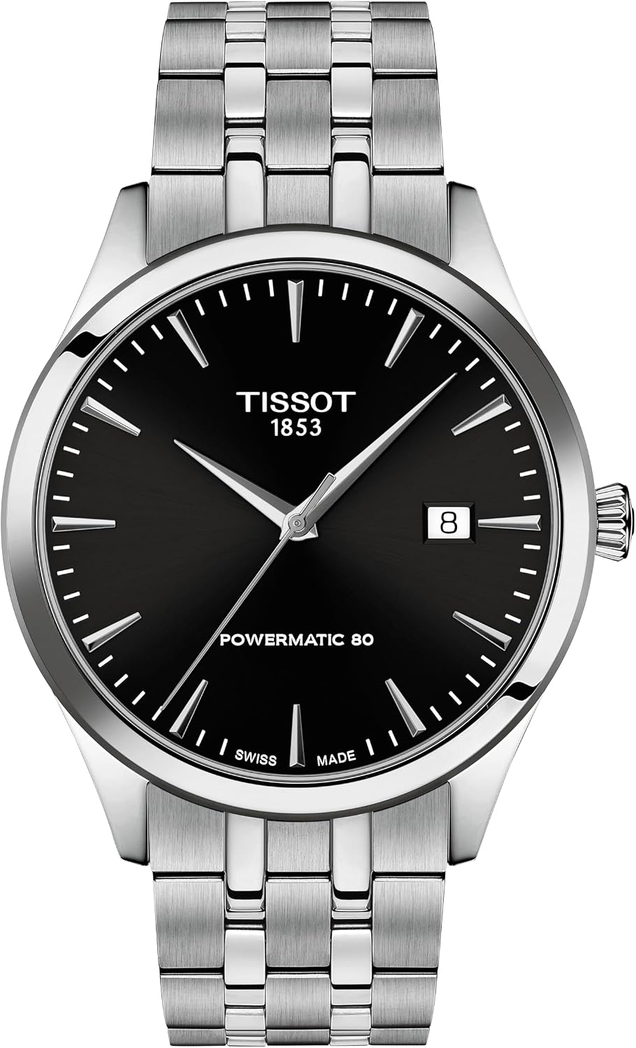 Reloj Tissot Classic Dream automático suizo, 1.575 in, esfera negra, reloj para hombre