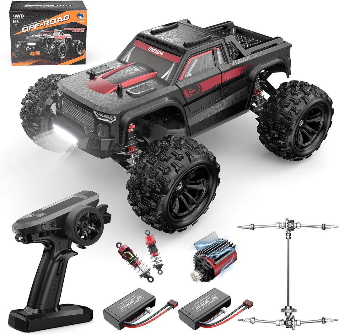 MEW4 Coche RC sin escobillas de 1\/16, camiones todoterreno RC 4X4,...