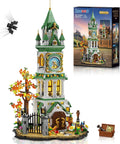 Juego de construcción de torre de reloj mágico con luz