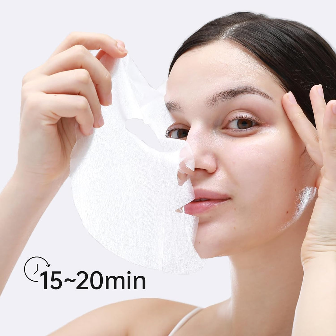 +WIS+ Máscara facial de ácido hialurónico 24 EA con suero de ácido...