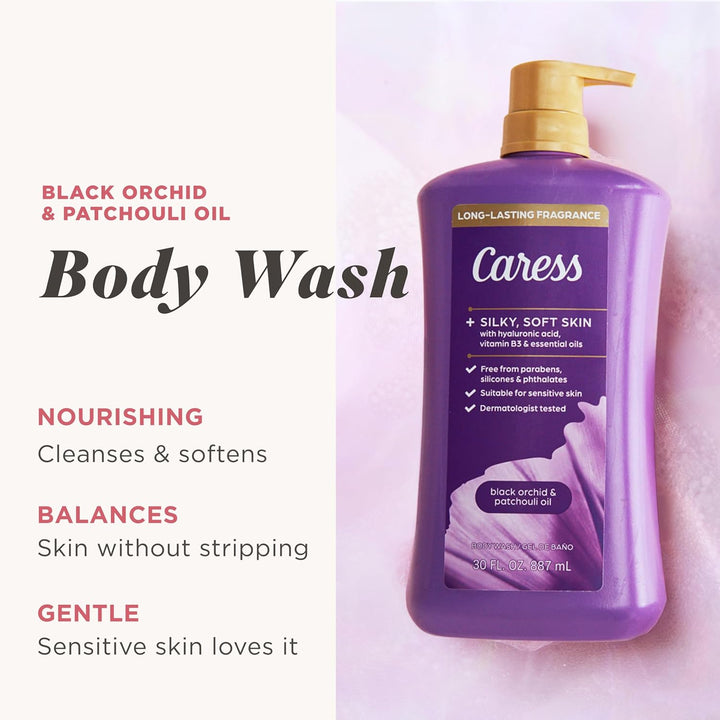 Caress Gel de baño con bomba de aceite de orquídea negra y pachulí,...