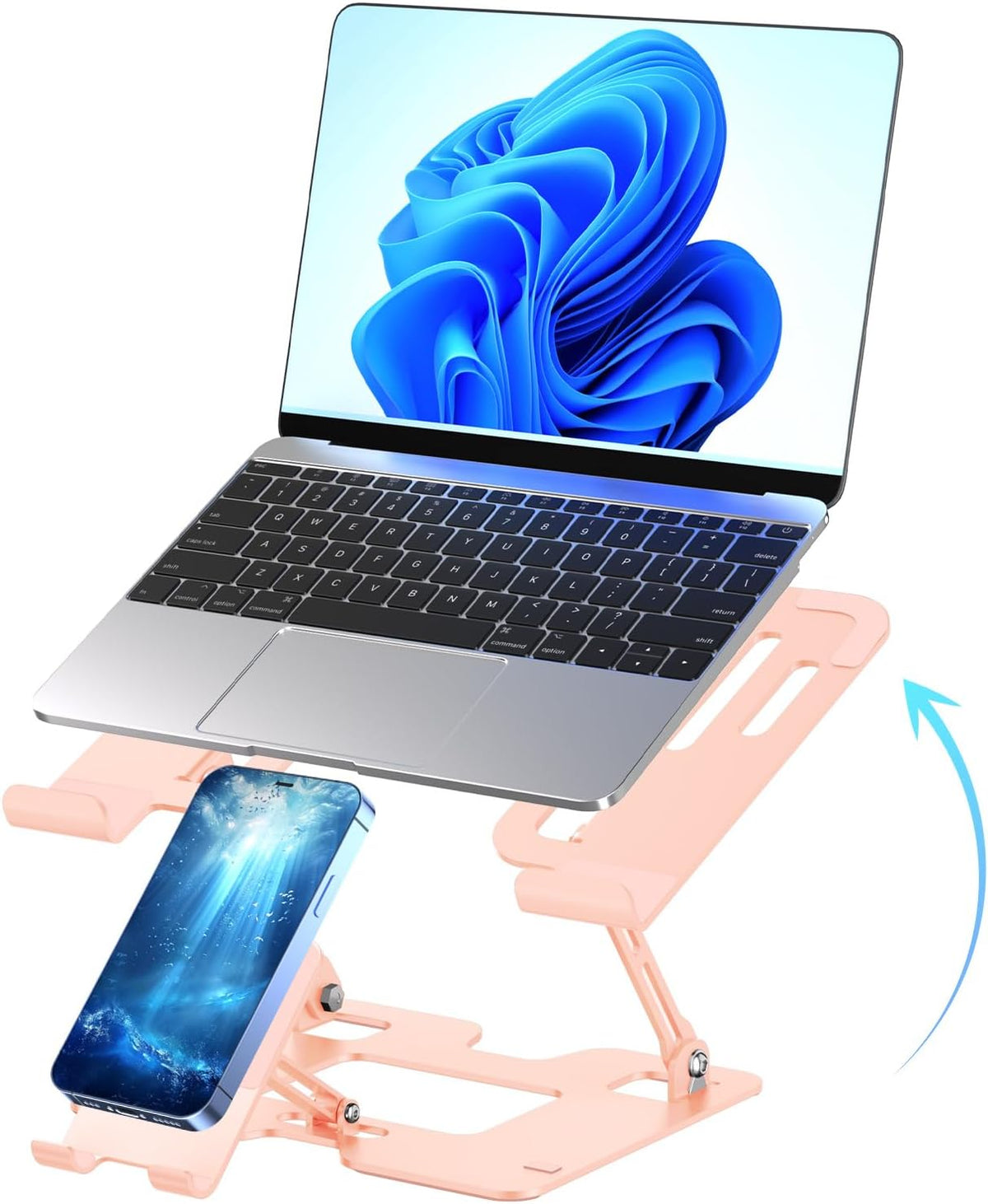 Soporte ergonómico 2 en 1 para teléfono portátil para escritorio, s...