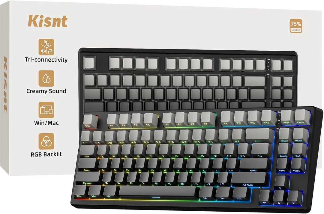 Wireless Mechanical Keyboard,Gasket Mounted Creamy Sound,Bluetooth\...