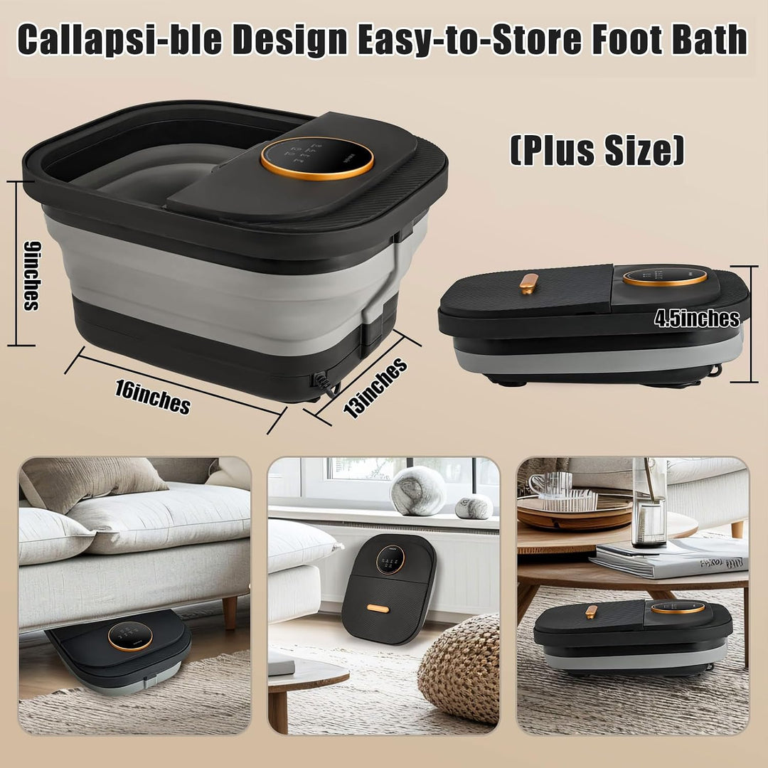 FOFOJÔY Masajeador de pies para baño y spa con calor, burbujas, con...