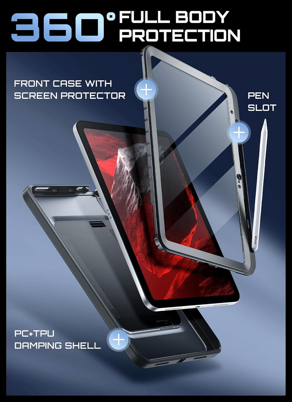 SUPCASE Funda para iPad de 10ª/11ª generación A16 de 10.9/11 pulgadas 2022