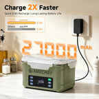 AMZCHEF Fiambrera eléctrica inalámbrica portátil, calentador de alimentos