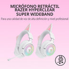 Auriculares inalámbricos Razer Kraken Kitty V3 Pro con RGB, Blanco