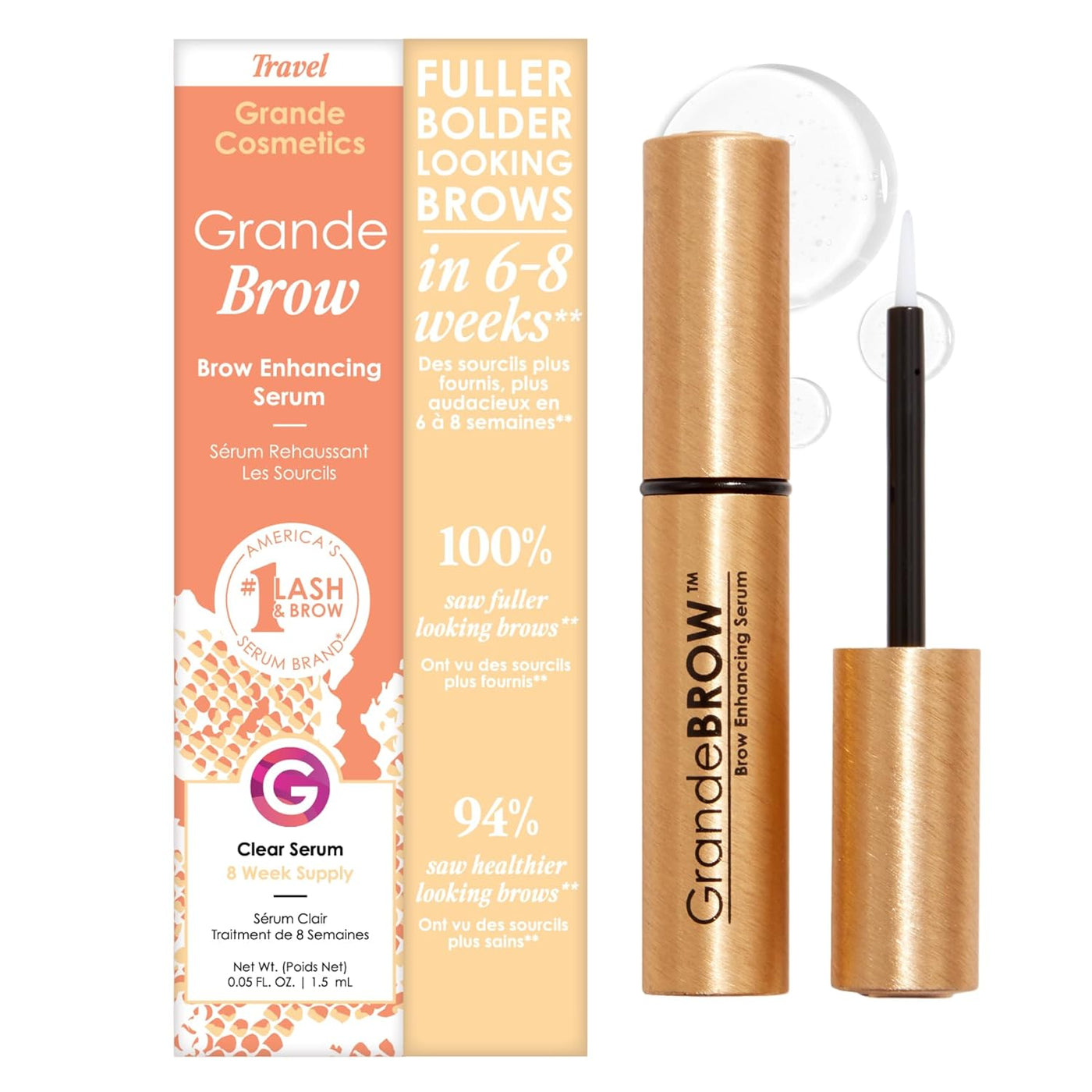 Grande Cosmetics GrandeBROW Suero para mejorar las cejas para unas...