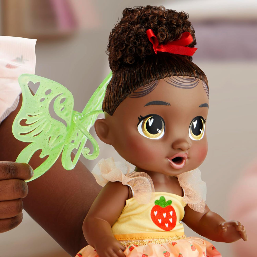 Muñeca Baby Alive Fairy Fashions Berry Boo con ropa y accesorios, p...