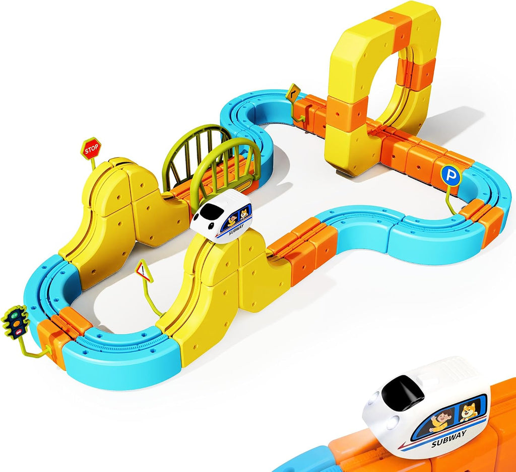 Juego de tren eléctrico 127 piezas Actualización 3D STEM pista juguete