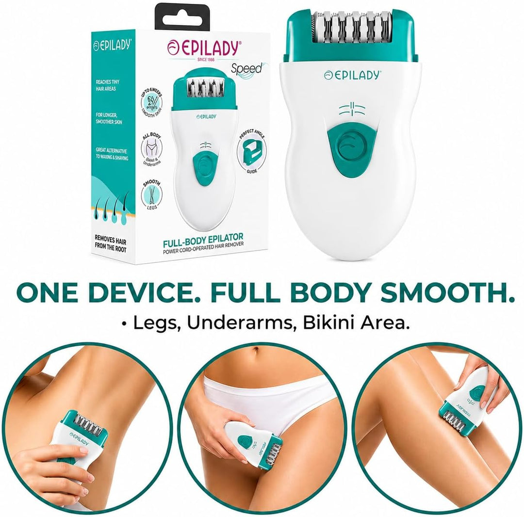 Epilady Depiladora con cable de velocidad para mujer \u2013 Disposi...