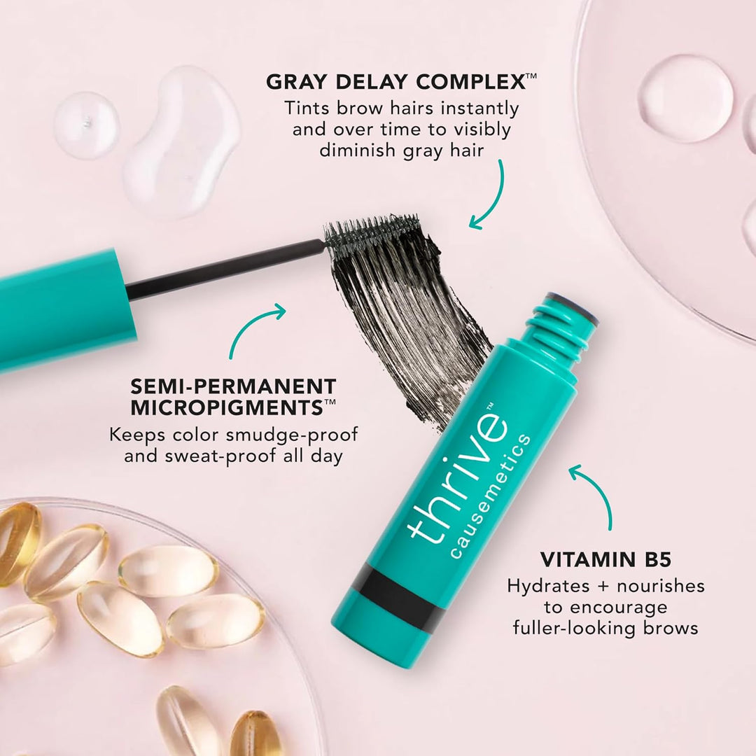 Thrive Causemetics Instant Brow Fix Gel semipermanente para cejas,...