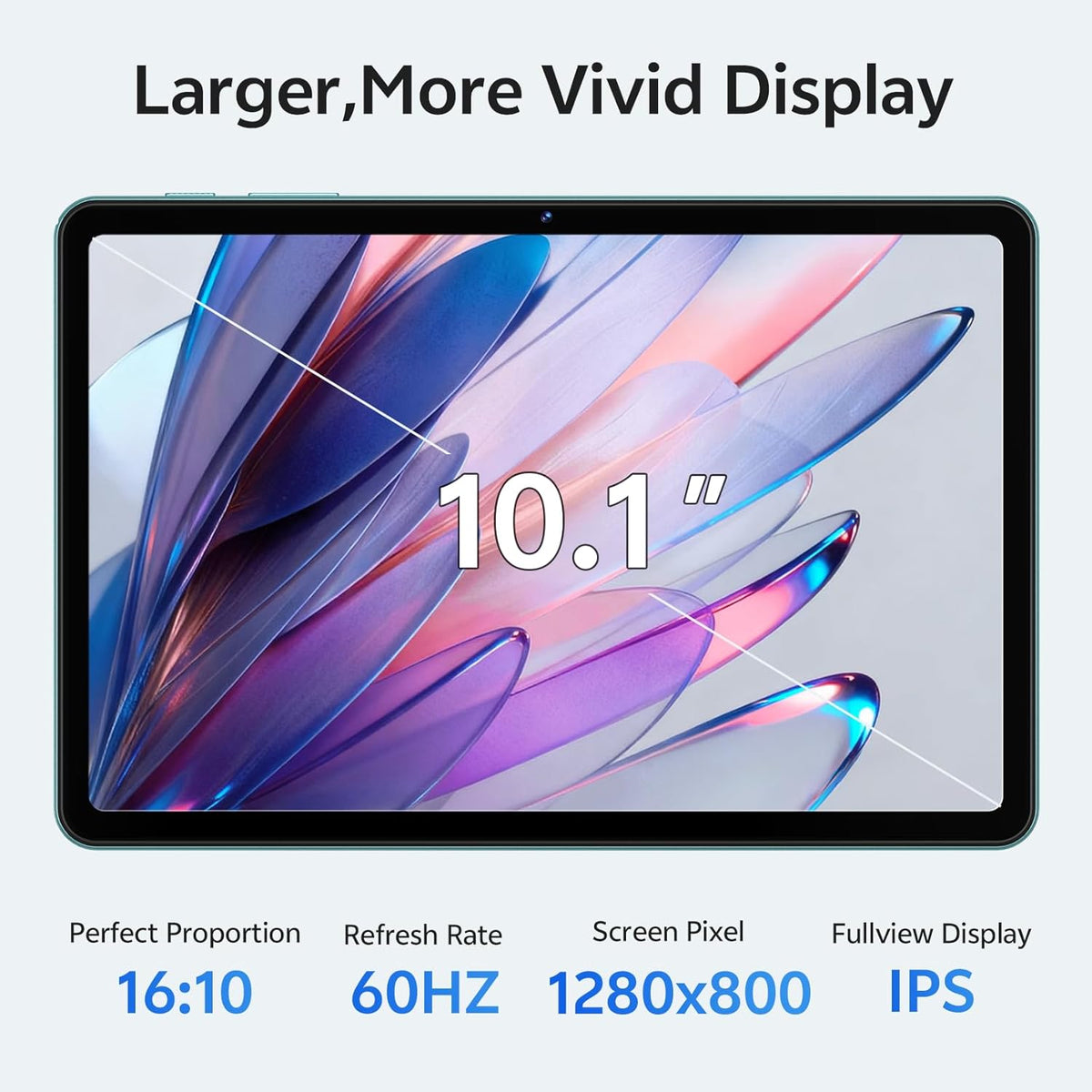 Frameflow Tablet de 10 pulgadas, Android 16 Tablets con funda, 16 G...