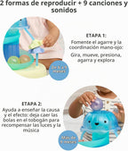 Skip Hop Seascape - Pelota de actividad musical de 2 etapas, juguete de desarrollo de causa y efecto con luces, canciones y sonidos a partir de 6 meses