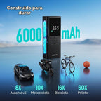 ASMAX Compresor de aire portátil con inflador de neumáticos T40 con