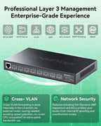Conmutador 8 Puertos 10G SFP+ Layer 3 Administrado, Conmutador de Fibra para Red Empresarial