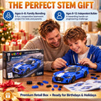 WISEPLAY Juego de construcción de automóviles a control remoto, construye tu propio kit de automóvil a control remoto, kit de construcción de automóviles STEM RC para niños y niñas