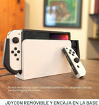 Mumba Funda acoplable para Nintendo Switch OLED 2021, Blade Series TPU Grip Funda protectora Accesorios compatibles con controlador Joy-Con de 7 pulgadas (negro)