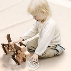 Juguetes Montessori 1 2 3 4 Años Niños Niñas Juguete de Perro de Madera para Caminar y Tirar para Bebés y Pequeñas, Juguetes de Caminar y Tirar, Juguete de Perro para Caminar y Tirar, Juguete