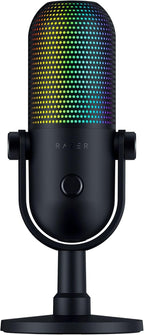 Razer Seiren V3 Chroma RGB, Reactivo al juego y streaming, micrófono USB, negro