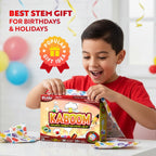 Playz Kaboom! Kit de más de 50 experimentos científicos explosivos para niños de 8 a 12 años con 25 experimentos de fichas de Playz Lab - Set de química STEM, juguetes educativos y regalos de