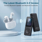 Reproductor MP3 de 128 GB con auriculares Bluetooth 5.3 incluidos