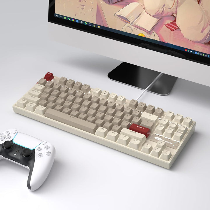 MageGee - Teclado mecánico para juegos 75%, interruptor marrón, ret...
